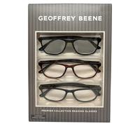 Geoffrey Beene 3 Confezione Regalo Uomo Lettura Occhiali Lucido Nero, Grigio,