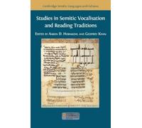 Geoffrey Khan Aaro Studies in Semitic Vocalisation and Readi (Copertina rigida)