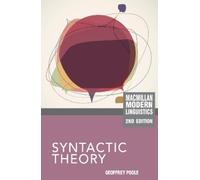 Geoffrey Poole Syntactic Theory (Copertina rigida) Bloomsbury Modern Linguistics
