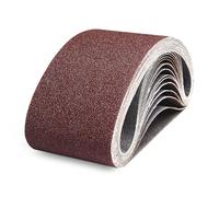 GEOGIEEW 15 Pezzi Nastri Abrasivi 100x610 mm, Set di Nastri Abrasivo per Levigatrice a Nastro e Levigatrice da Banco, 3 Pezzi per Grana 80/120/150/240/320, Carta Abrasiva per Levigatura Precisa