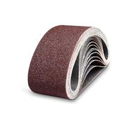 GEOGIEEW 15 Pezzi Nastri Abrasivi 75x457 mm, Set di Nastri Abrasivo per Levigatrice a Nastro e Levigatrice da Banco, 3 Pezzi per Grana 80/120/150/240/320, Carta Abrasiva per Levigatura Precisa