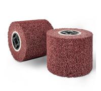 GEOGIEEW Spazzola abrasiva a rullo 80 grana | Efficiente rullo abrasivo in corindone marrone | Manicotti abrasivi per rullo abrasivo e smerigliatrice - Ideale per levigare, opacizzare e satinare