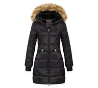 Geographical Norway Abeille Lady Distribrands - Parka caldo da donna - cappotto di pelliccia sintetica spessa - giacca a vento invernale - piumino lungo foderato (Nero S - Taglia 1)