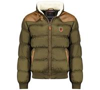 Geographical Norway Abramovitch Men - Caldo Cappotto Di Pelliccia Autunno Inverno - Giacca Calda Uomo Manica Lunga Antivento Stile Parka - Abito Ideale Per Gli Uomini (Cachi S)