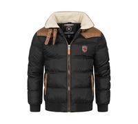 Geographical Norway Abramovitch Men Distribrands - Giacca Calda Uomo Casual - Cappotto Cappuccio Antivento - Giubbotto Caldo Invernale Giacca - Giacche Classico Zip Uomo Parka (Nero, 3XL)