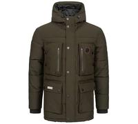 Geographical Norway Albert Men - Parka Caldo Uomo Pac L'Autunno-Inverno - Cappotto Impermeabile Cappuccio - Giacca Antivento Calda Uomo - Pac Gli Uomini (Cachi L)