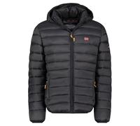 Geographical Norway Amigolor Men Hood - Giacca Uomo Pile Sottile Zip - Giacca Calda L'Autunno Inverno Primavera - Maglione Pelliccia Maniche Lunghe - Morbido Comfort All'Aperto (Nero L)