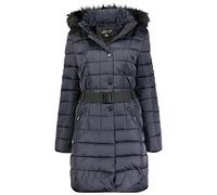 Geographical Norway Anemone Lady - Giacca Donna Imbottita Calda Autunno-Invernale - Cappotto Caldo - Giacche Antivento A Maniche Lunghe e Tasche - Abito Ideale (Blu Marino S)