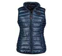 Geographical Norway Annecy Vest Basic Lady - Gilet Veste Donna Imbottita Calda Autunno-Invernale - Cappotto Caldo - Giacca Antivento A Manica Corta e Tasche - Abito Ideale (Blu Marino S)