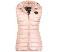 Geographical Norway Annecy Vest Hood Lady - Gilet Veste Donna Imbottita Calda Autunno-Invernale - Cappotto Caldo - Giacca Antivento A Manica Corta e Tasche - Abito Ideale (Rosa Antico M)