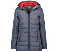 Geographical Norway Astana Lady - Parka Caldo Donna L'Autunno-Inverno - Cappotto Cappuccio Pelliccia Sintetica - Giacca Antivento Lunga - Abito Ideale Donne Eleganti (Marino XL-taglia 4)