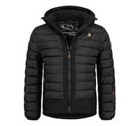 Geographical Norway Aurelien Men - Giacca Uomo Imbottita Calda Autunno-Invernale - Cappotto Caldo - Giacche Antivento A Maniche Lunghe e Tasche - Abito Ideale Per Uomini (Nero XL)