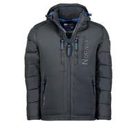Geographical Norway Beachwood Men - Cappotto Antivento Uomo - Giacca Invernale Caldo - Giacca Con Fodera Impermeabile Resistente Inverno (Grigio Scuro M)