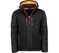 Geographical Norway Beachwood Men - Cappotto Antivento Uomo - Giacca Invernale Caldo - Giacca Con Fodera Impermeabile Resistente Inverno (Nero 6XL)