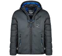 Geographical Norway Beachwood Men - Cappotto Antivento Uomo - Giacca Invernale Caldo - Giacca Con Fodera Impermeabile Resistente Inverno (Grigio Scuro XL)