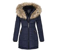Geographical Norway BEAUTIFUL Donna/Women - Piumino/Cappotto Donna, Parka - Giacca in pile chic invernale giacca lunga donna, Marina, S