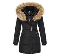 Geographical Norway Beautiful - Piumino da donna, con cappuccio in pelliccia nero Large