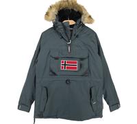 GEOGRAPHICAL NORWAY BECO ROL 13 Grigio Scuro Giacca a Vento Parka TAGLIA S