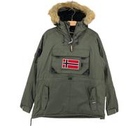 Geographical Norway Beco Rol 13 Kaki Anorak Giacca Cappotto Parka Taglia M