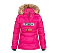 Geographical Norway BELANCOLIE Lady - Parka Caldo da Donna - Cappotto Cappuccio Pelliccia Sintetica - Giacca Vento Invernale - Giacca Corta Fodera Calda - Regalo da Donna (Rose, S)