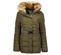Geographical Norway BELLENA - Parka Grande da Donna - Cappotto Invernale Caldo - Maniche Lunghe E Collo in Pelliccia Sintetica - Giacca da Donna in Tessuto Resistente (Cachi)