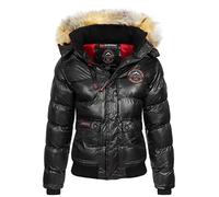 Geographical Norway Bugs Lady - Giacca Donna Imbottita Calda Autunno-Invernale - Cappotto Caldo - Giacche Antivento A Maniche Lunghe e Tasche - Abito Ideale (Nero XXL)