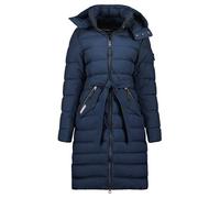 Geographical Norway Cabima Lady - Giacca Donna Imbottita Calda Autunno-Invernale - Cappotto Caldo - Giacche Antivento A Maniche Lunghe e Tasche - Abito Ideale (Blu Marino L)