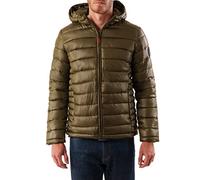 Geographical Norway Calender Hood Men - Piumino caldo trapuntato da uomo giacca calda fodera invernale maniche lunghe cachi. S