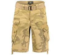 Geographical Norway Pantaloncini cargo da uomo estivi bermuda corti, Beige mimetico, M