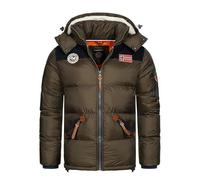 Geographical Norway Celian Men - Giacca Uomo Imbottita Calda Autunno-Invernale - Cappotto Caldo - Giacche Antivento A Maniche Lunghe - Abito Ideale Per Uomini (Cachi XXL)