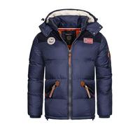 Geographical Norway Celian Men - Giacca Uomo Imbottita Calda Autunno-Invernale - Cappotto Caldo - Giacche Antivento A Maniche Lunghe - Abito Ideale Per Uomini (Blu Marino L)
