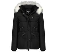 Geographical Norway Chester Lady - Giacca Donna Imbottita Calda Autunno-Invernale - Cappotto Caldo - Giacche Antivento A Maniche Lunghe e Tasche - Abito Ideale (Nero XXL)
