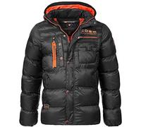 Geographical Norway Citernier Men - Giacca Imbottita Calda Autunno-Inverno Uomo - Cappotto Caldo - Giacca Vento Imbottita A Maniche Lunghe - Abito Ideale Per Uomo (Nero 5XL)