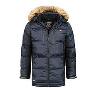 Geographical Norway Dan Dstk - Giacca Uomo Imbottita Calda Autunno-Invernale - Cappotto Caldo - Giacche Antivento A Maniche Lunghe - Abito Ideale Per Uomini (Nero S)