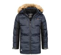 Geographical Norway Danone Men - Parka Uomo Autunno Inverno Primavera - Giacca Calda Uomo - Giacca Vento A Maniche Lunghe - Abito Ideale Elegante Per Uomini (Marino XL)