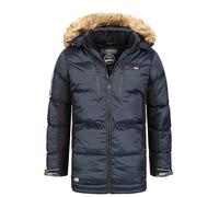 Geographical Norway Danone Men - Parka Uomo Autunno Inverno Primavera - Giacca Calda Uomo - Giacca Vento A Maniche Lunghe - Abito Ideale Elegante Per Uomini (Marino XL)