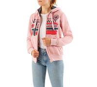 Geographical Norway FARLOTTE Lady - Damen Sweatshirt Langarmshirt Taschen - Damen Sweatshirt Langarm Pullover Winter - Hoodie Jacke Hoodies Kapuzenpullover Casual Classic (Rosa Flash, S)