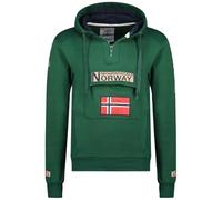Geographical Norway - Felpa con cappuccio da uomo a maniche lunghe modello GYMCLASS, verde scuro, S