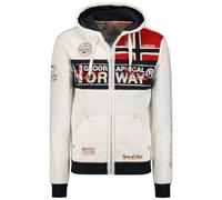 Geographical Norway - Felpa con cappuccio da uomo Faero Special bianco M