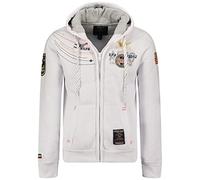 Geographical Norway - Felpa con cappuccio da uomo Faero Special bianco XXL