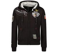 Geographical Norway, felpa con cappuccio da uomo, giacca modello Faero Black Medium