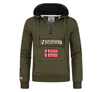 Geographical Norway - Felpa da Uomo Modello Gymclass Ass A 007 (Kaki, x_l)
