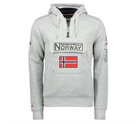 Geographical Norway Felpa Gymclass conCappuccio Grigio Chiaro Uomo