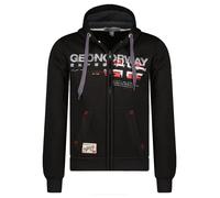 Geographical Norway felpa uomo cappuccio GISLANDE full zip ricamo logo 2 tasche