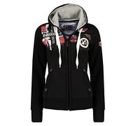 Geographical Norway FESPOTE Lady - Felpa da Donna con Cappuccio (Nero, XL)