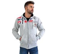 Geographical Norway FESPOTE Men - Felpa con Cappuccio, Tasca a Marsupio da Uomo, con Logo da Uomo, Calda, a Maniche Lunghe, per l'inverno, Casual, per Lo Sport (Grigio Chiaro, S)