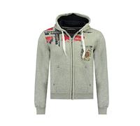 Geographical Norway FESPOTE Men - Felpa con Cappuccio, Tasca a Marsupio da Uomo, con Logo da Uomo, Calda, a Maniche Lunghe, per l'inverno, Casual, per Lo Sport (Grigio Chiaro, S)