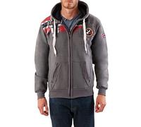Geographical Norway FESPOTE Men - Felpa con Cappuccio, Tasca a Marsupio da Uomo, con Logo da Uomo, Calda, a Maniche Lunghe, per l'inverno, Casual, per Lo Sport (Grigio Scuro, 3XL)