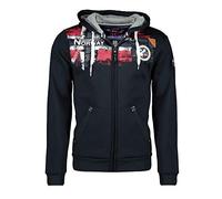 Geographical Norway FESPOTE Men - Felpa con Cappuccio, Tasca a Marsupio da Uomo, con Logo da Uomo, Calda, a Maniche Lunghe, per l'inverno, Casual, per Lo Sport (Marino, S)