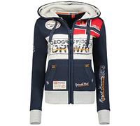 Geographical Norway Flyer Lady - Tasche per Felpa con Cappuccio da Donna - Felpa da Donna Casual Pullover a Maniche Lunghe Caldo - Giacca con Cappuccio Sport Tops (Navy L Taglia 3)